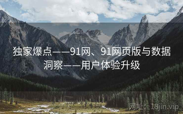 独家爆点——91网、91网页版与数据洞察——用户体验升级 独家爆点——91网、91网页版与数据洞察——用户体验升级