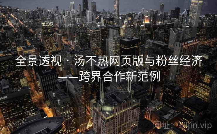 全景透视 · 汤不热网页版与粉丝经济——跨界合作新范例 全景透视 · 汤不热网页版与粉丝经济——跨界合作新范例